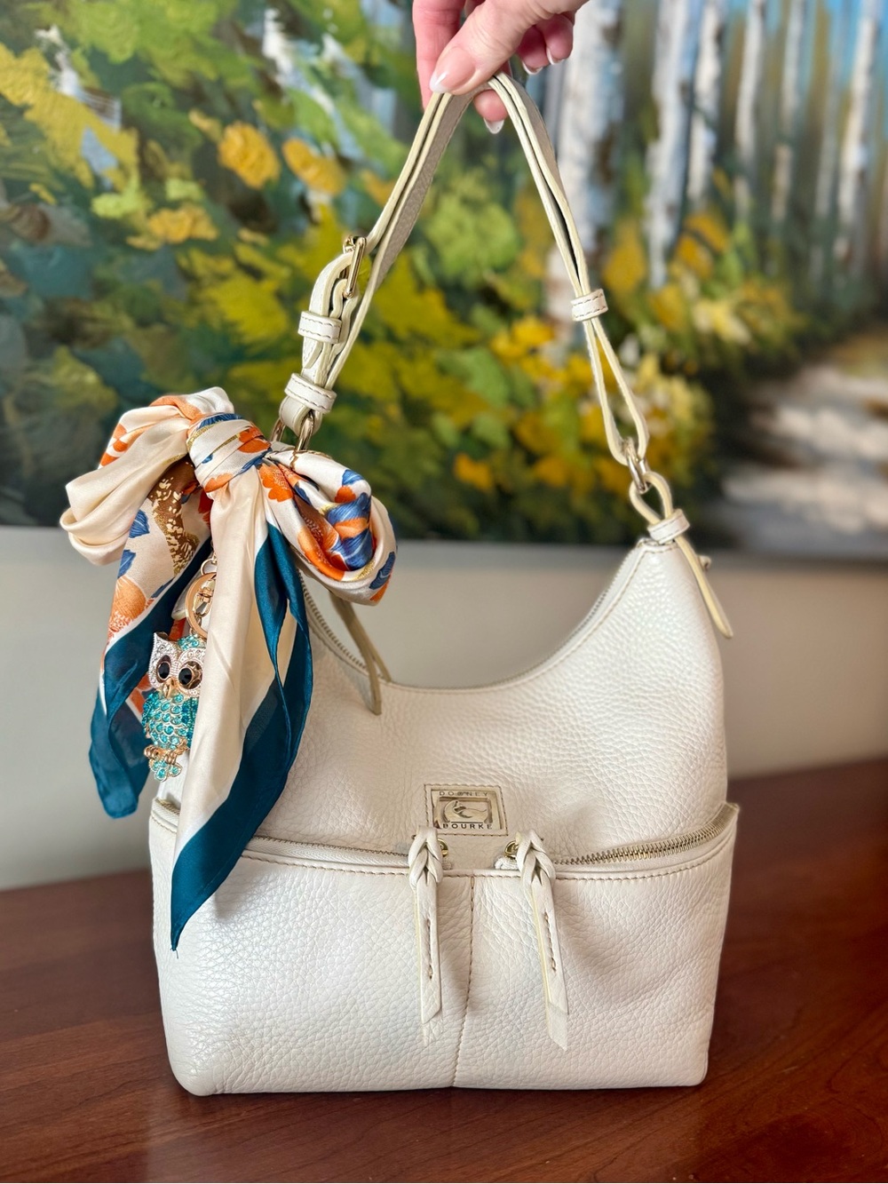 Y2K Dooney & Bourke SOFT, Slouchy Dillen Leather Hobo Bag // Adjustable